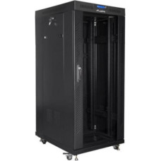 Lanberg 19 inch installation cabinet, standing, 27u 800x1000 black, lcd glass door (flat pack)