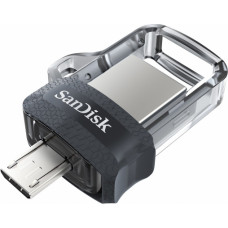 Sandisk Ultra Dual m3.0 USB flash drive 64 GB USB Type-A / Micro-USB 3.2 Gen 1 (3.1 Gen 1) Black,Silver,Transparent