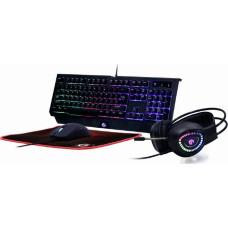 Gembird 4-in-1 Backlight Gaming Kit Phantom Black