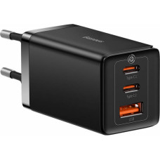 Baseus GaN5 Pro wall charger 2xUSB-C + USB, 65W (black)