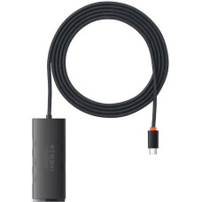 Baseus Lite Series Hub 4in1 USB-C to 4x USB 3.0 + USB-C, 2m (Black)