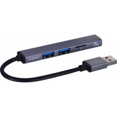 Orico HUB USB-A; 3x USB-A (2x2.0, 1x3.1), TF, 5 GBPS, AH-A12F-GY-BP