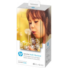 HP Cartridge Paper Sprocket Studio 80 pack 4x6''