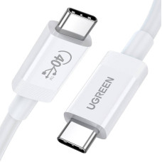 USB-C to USB-C UGREEN USB4 Cable, 40Gbps, 0.8m (White)