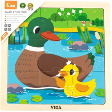 VIGA Handy Wooden Duck Puzzle 9 elementi