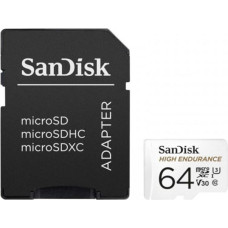 Sandisk High Endurance memory card 64 GB MicroSDXC UHS-I Class 10