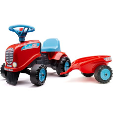 GO Sarkanais traktors ar piekabi no 1 gada