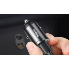 Baseus Mini car charger Baseus Tiny Star USB-C, QC 4.0+, PD, 30W (gray)