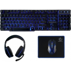 Rebeltec wired gaming set keyboard  + headphones + mouse + mouse pad SHERMAN