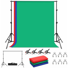 Puluz Photo studio background support 2x2m + Backdrops 3 pcs PKT5204