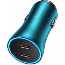 Baseus Golden Contactor Pro car charger 2x USB-C 40W blue (CGJP000003)