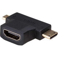 Akyga AK-AD-23 cable gender changer HDMI miniHDMI / microHDMI Black