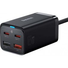 Baseus Quick Charger GaN3 Pro, 2x USB-C, 2x USB, 65W (black)