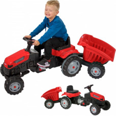 Farmer GoTrac MAXI pedāļu traktors ar piekabi ar klusiem riteņiem