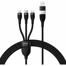 Baseus Flash Series II USB Type C | USB Type A cable - USB Type C | Lightning | micro USB 100 W 1.2 m black (CASS030101)