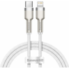 Baseus USB-C cable to Lightning Baseus Cafule, White, Power Delivery, 20W, 1m (white)