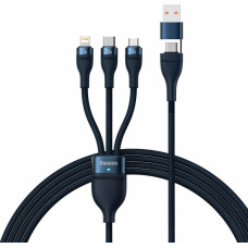 Baseus Flash Series II USB Type C | USB Type A cable - USB Type C | Lightning | micro USB 100 W 1.2 m blue (CASS030103)