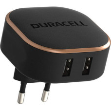 Duracell Wall Charger 2xUSB 2.4A 24W (black)