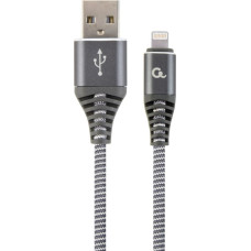 Gembird CC-USB2B-AMLM-1M-WB2 lightning cable Grey, White