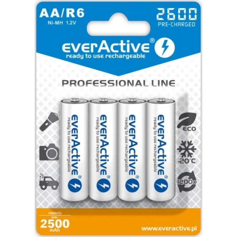 everActive Ni-MH R6 AA 2600 mAh Professional Line