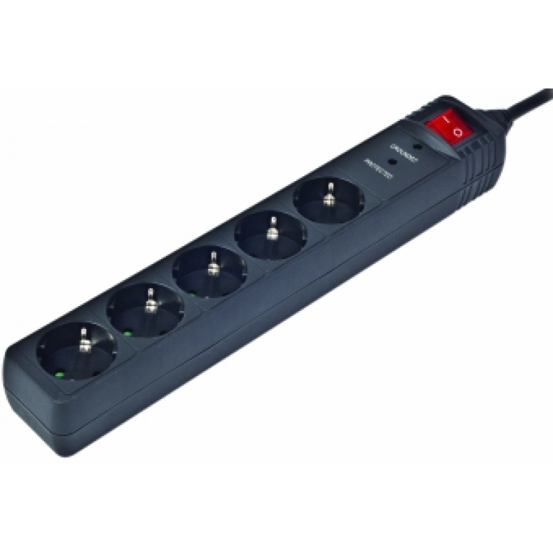 Energenie Gembird SPG5-C-5 power extension 1.5 m 5 AC outlet(s) Black