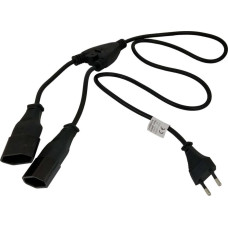 Akyga power cable for notebook AK-RD-05A Y splitter CCA Europlug type C | 2x CEE 7|16 1.2 m