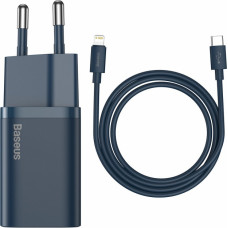 Baseus TZCCSUP-B03 tīkla lādētājs USB-C | 20W | 3A + USB-C -> Lightning datu un uzlādes vads zils