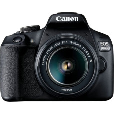Canon  
         
       EOS 2000D 18-55 III EU26 SLR Camera Kit, Megapixel 24.1 MP, ISO 12800, Display diagonal 3.0 