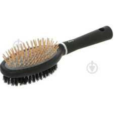 Flamingo (Be) Karlie Flamingo Perfect Care Double Brush, 23cm - dubultā suka no dabīgiem materiāliem