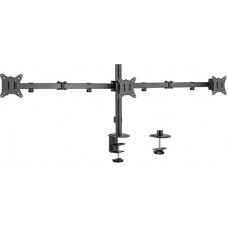 Gembird MA-D3-01 Adjustable desk 3-display mounting arm (rotate, tilt, swivel), 17”-27”, up to 7 kg