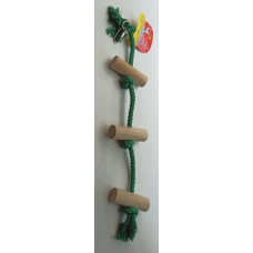 No Name Rope With Wooden Cylinders, 55cm