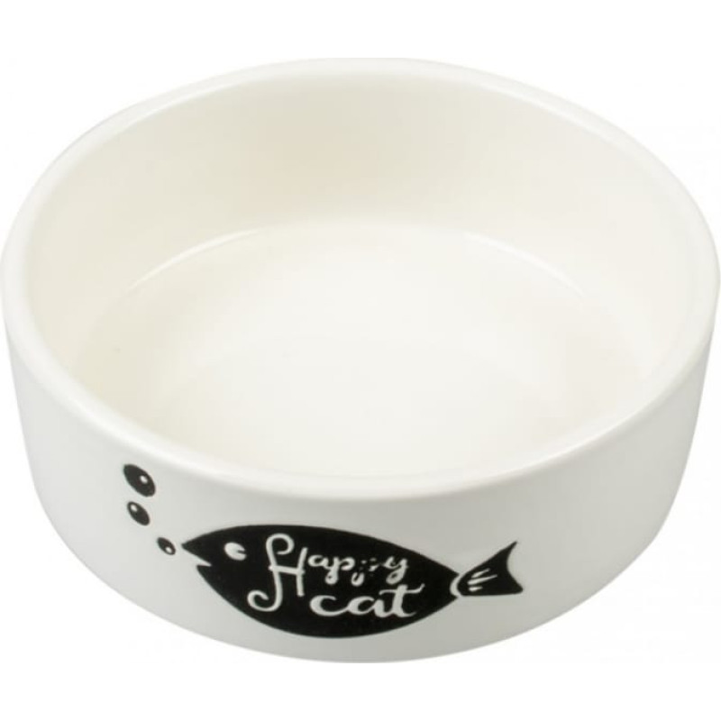 Duvo Plus (Be) Duvo Plus Feeding Bowl Happy Cat, 300ml