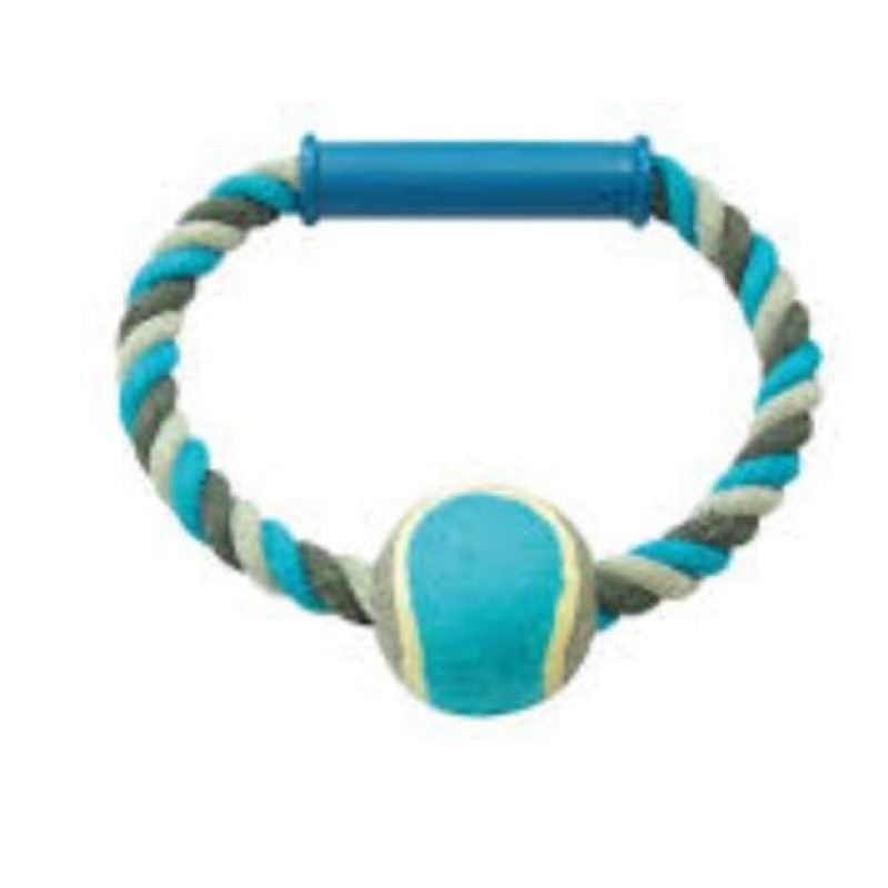 Duvo Plus (Be) Duvo Plus Knotted Cotton o-Pull Ring, 18cm - striķis ar tenisa bumbu