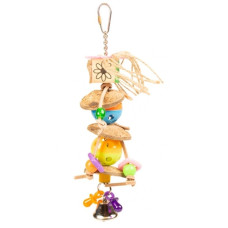 Duvo Plus (Be) Duvo Plus Toy With Cocos and Bells, 27.5cm - rotaļlieta vidējiem un lieliem papagaiļiem