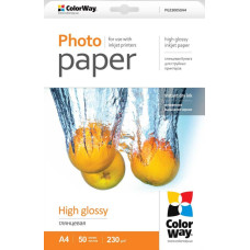 Colorway High Glossy Photo Paper, 50 sheets, A4, 230 g/m²