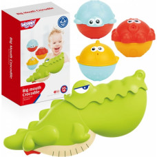 Krokodila un zivju vannas rotaļlieta 3 gab.