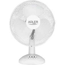 Adler AD 7304 Desk Fan, Number of speeds 3, 45 W, Oscillation, Diameter 40 cm, White