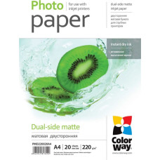 Colorway Matte Dual-Side Photo Paper, 20 sheets, A4, 220 g/m²