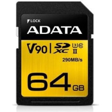 ADATA  
         
       Premier ONE UHS-II U3 64 GB, SDXC, Flash memory class 10