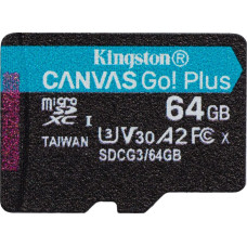 Atmiņas karte Kingston  Canvas Go Plus MicroSDXC 64GB