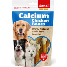 Sanal (Nl) Sanal Calcium Chicken Bones, 80g - kalcija kauliņi ar vistas fileju