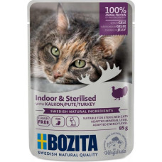 Bozita (Se) Bozita Indoor&Sterilized Turkey Gelly, 85g - bezgraudu gaļas gabaliņi ar tītaru želejā sterilizētiem un mājas kaķiem