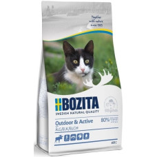 Bozita (Se) Bozita Outdoor & Active Elk, 400g - sausā barība ar alni aktīviem un āra kaķiem