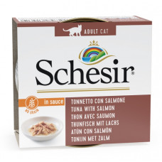 Schesir (It) SCHESIR Cat Tuna with Salmon Sauce, 70g - tuncis un lasis mērcē, bez graudiem