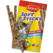 Sanal (Nl) Sanal Soft Sticks Turkey&Liver, 3*5gr - mīksti gaļas kociņi ar tītaru un aknām