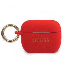 Guess GUACAPSILGLRE AirPods Pro cover czerwony|red Silicone Glitter