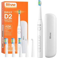 Bitvae Sonic toothbrush with tips set and travel case D2 (white)