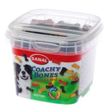 Sanal (Nl) SANAL Coachy Bones (2cm), 100g - mīkstie gardumi ar vistu un liellopu