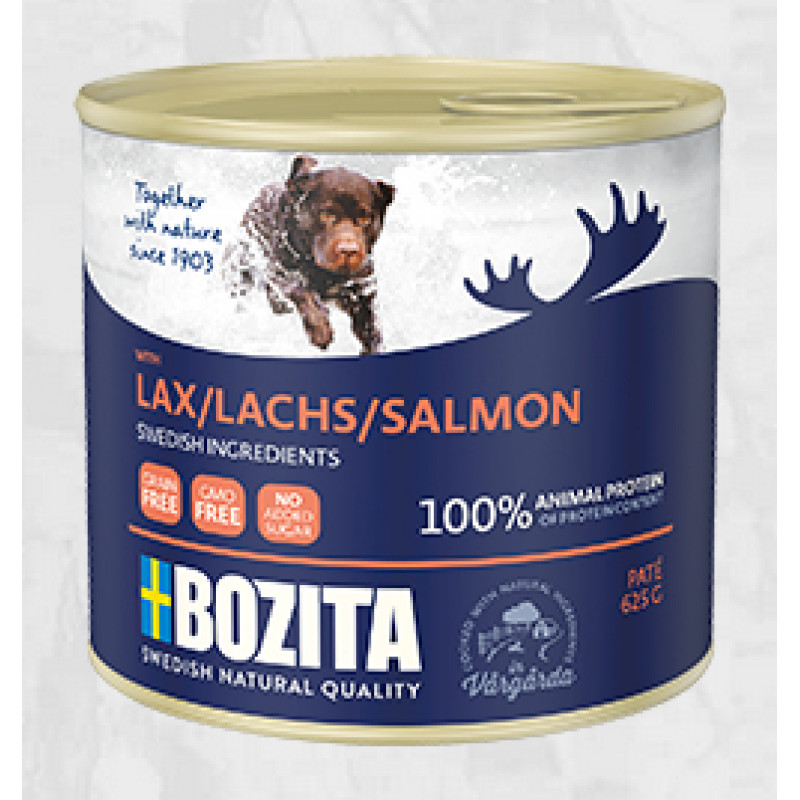 Bozita (Se) BOZITA Dog Paté Salmon, 625g - bezgraudu pastēte ar lasi suņiem