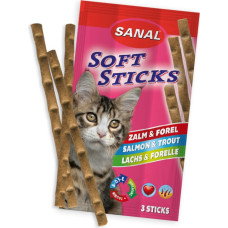 Sanal (Nl) Sanal Soft Sticks Salmon&Trout, 3*5gr - mīksti gaļas kociņi ar lasi un foreli
